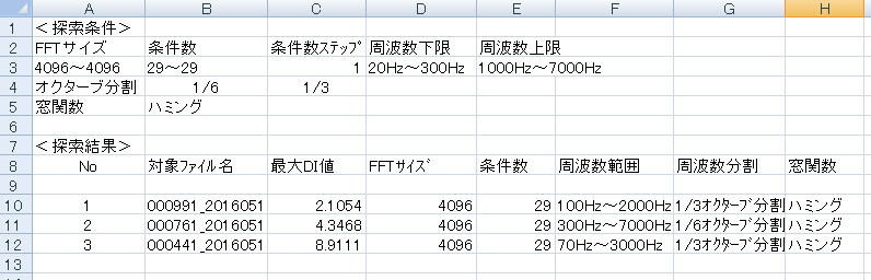 ２．探索結果…{Result}フォルダに自動的に保存されます。